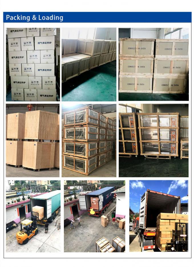 専門的な設計と専門的なチームは,カスタマイズされた商業用パンオーブンのために 6