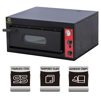ステンレス鋼パンピザオーブン 4.2KW 1層 380V 商用パンメーカー機器