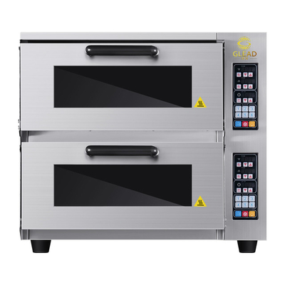 生産性 2 層 電動焼肉器具 5kw パワー A ピザ/パンオーブン