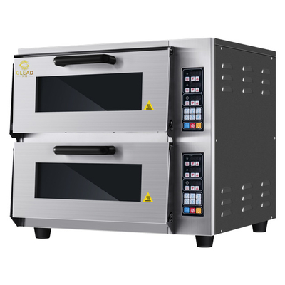 生産性 2 層 電動焼肉器具 5kw パワー A ピザ/パンオーブン