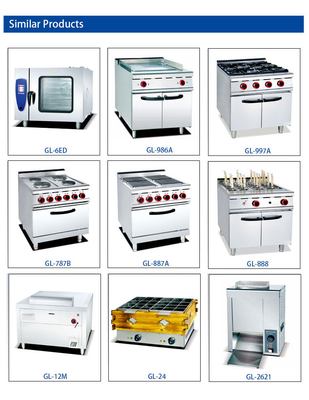 商業用レストラン用ガス調理設備 重用NG/LPGレンジ ステンレス鋼 176kg