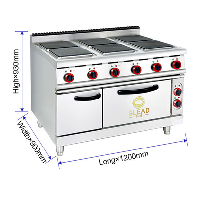 電気レストラン 料理器具 ステンレス鋼 商用グリル GL-TT-6 モデル 29KW パワー - 176kg