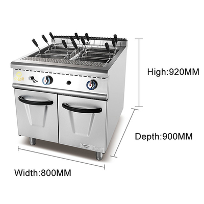 大容量タンク ガス消費のためのファストフードキッチン機器 LPG/NG 1.58/2.28Kgガス パスタクッキング キャビネット/h