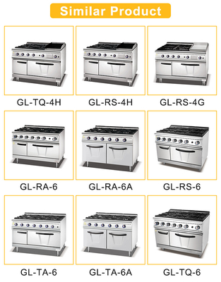 R13/4 ガス接続 GL-RS を搭載したファストフードキッチン機器