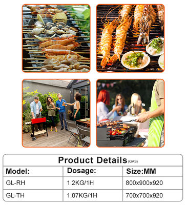 スタッドレスタイヤガスのグリル キャビネット 1.2/1.76Kg/h ガスの消費量