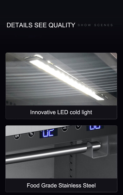 168L ホテルの冷蔵庫 ブラックシェル 160W コンプレッサー 空気冷却 単温ゾーン 容易な保守
