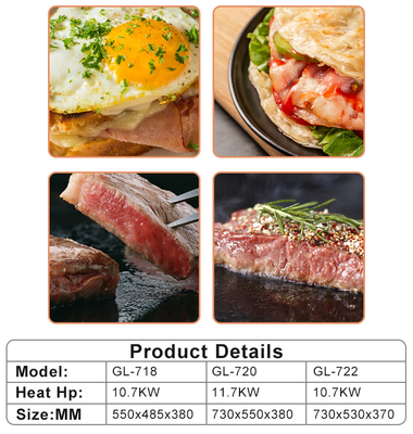 2800Pa LPGガスグリッドル 軽量 30kg キッチン 料理 設備 均等な熱分布