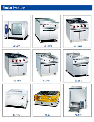 11.7kw LPGガスのグリッド 30kg 重用 商業用調理機器 2800Pa 純重量 32kg