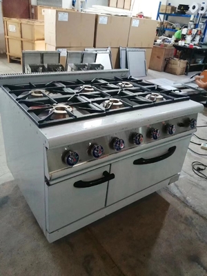20.8kwガスのレンジ調理装置 4バーナーガスのオーブン 重量153kgの重量容量