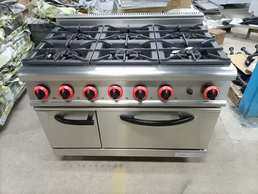 20.8kwガスのレンジ調理装置 4バーナーガスのオーブン 重量153kgの重量容量
