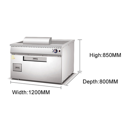 日本製 10kWガスのテパニヤキ LPG/2800Pa キッチン炊飯器 270kg