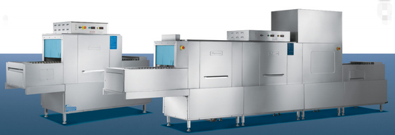 ステンレス鋼 フライト型 食器洗浄機 6.7KW ホテル/レストラン用 安全保護装置