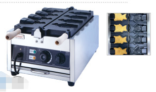 調整可能な温度 電気魚形ワッフルメーカー 1.6KW 脆い結果のための電源