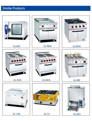 強力な商用ホテルの設備 温度制御範囲120~330Cで 4個燃えます