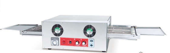 220-240V シルバーステンレス鋼 ピザオーブン 50-400°C テンプレートコンベヤー ピザオーブン
