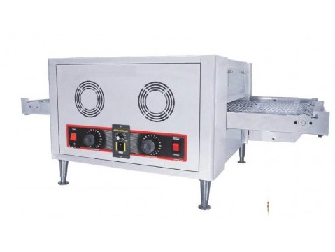 ステンレス鋼コンベヤー ピザオーブン 220-240v 電圧 50-400°C ピザを焼く温度