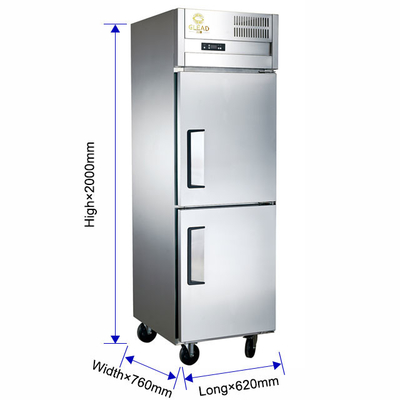 ストレージのための冷凍機能を持つ不oxidable鋼の商業冷蔵庫冷凍庫 - 220-240V 50Hz