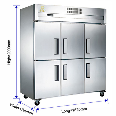 ストレージのための冷凍機能を持つ不oxidable鋼の商業冷蔵庫冷凍庫 - 220-240V 50Hz