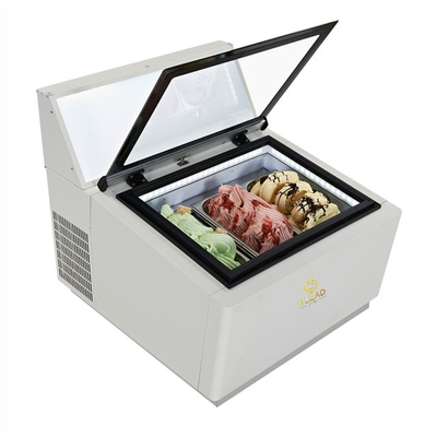 逆サイクル解凍付き200W スマートゼラトアイスクリームショーケース - 44KG産業冷蔵庫