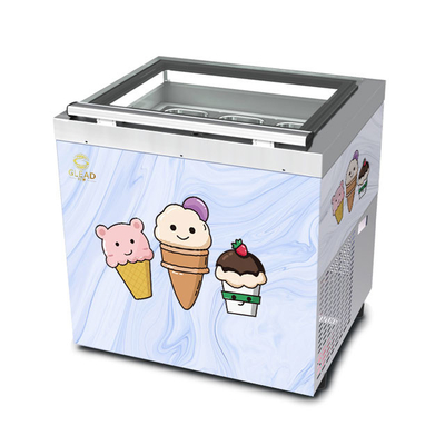 逆サイクル解凍付き200W スマートゼラトアイスクリームショーケース - 44KG産業冷蔵庫
