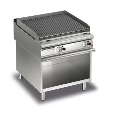 シルバー&ホワイト 220V-240V アイアンラブロックグリル デジタル制御パネル 温度500~700度