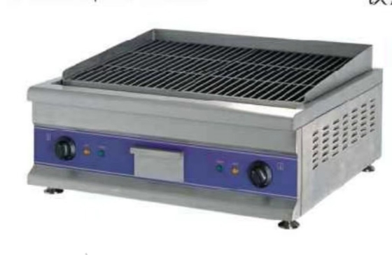 シルバー&ホワイト 220V-240V アイアンラブロックグリル デジタル制御パネル 温度500~700度