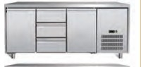 空気冷却 ステンレス鋼 GN1/1 3 ドア 作業台 冷却器 温度 2~8.C 冷却装置