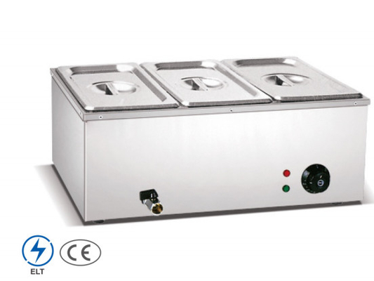 ステンレス・スティール エレクトリック・バイン・マリー・シルバー 0°C~100°C 商業用キッチン