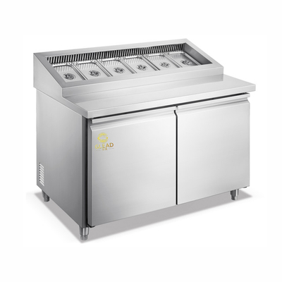 空気冷却 ピザキャビネット/サラダキャビネット 390W パワー 270-410L 容量 5~-18°C 温度 安全で安定 プラグインユニット