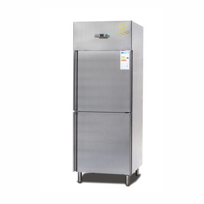 空気冷却 600L 2 半ドア 垂直冷却器 商用冷却冷却冷却装置 -14から -18C