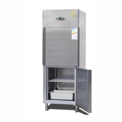 空気冷却 600L 2 半ドア 垂直冷却器 商用冷却冷却冷却装置 -14から -18C