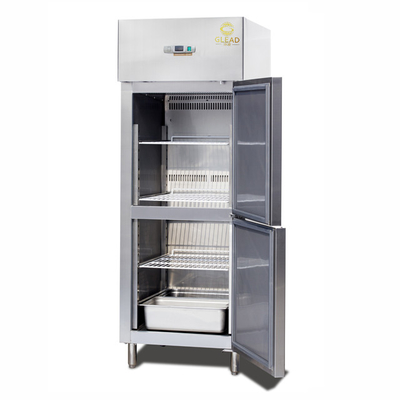 空気冷却 600L 2 半ドア 垂直冷却器 商用冷却冷却冷却装置 -14から -18C
