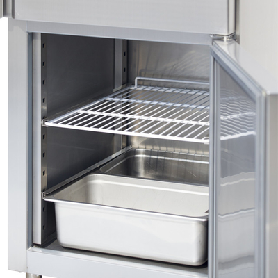 空気冷却 600L 2 半ドア 垂直冷却器 商用冷却冷却冷却装置 -14から -18C