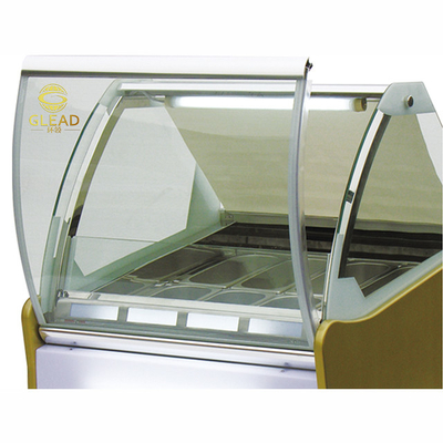商用アイスクリームショーケース 冷蔵庫 220-240V 2N-50HZ 1/4*6PAN PCS 空気冷却 2200W パワー