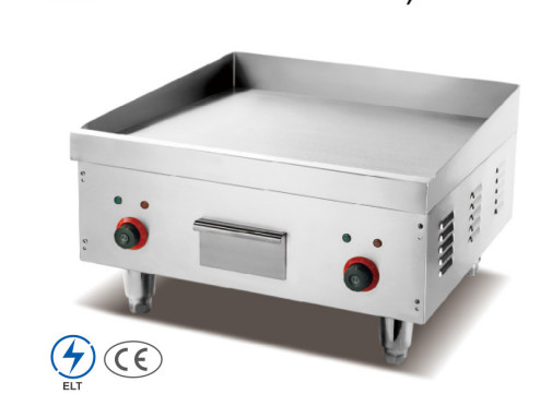 220-240v 50hzで様々な食品を調理するための商用電気銀型ステンレス鋼のグリッドル