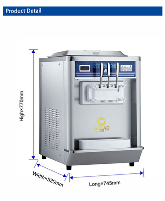2ホッパーと1.7kWの出力を持つアイスクリーム生産機械