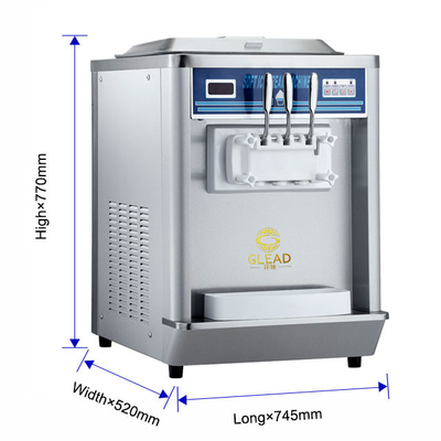 1.7kW工業冷蔵庫 2x5.8Lホッパー 12-18kg/h 生産速度 220-240V 電圧