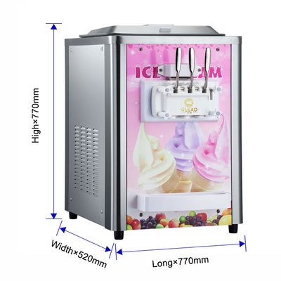 1.7kW工業冷蔵庫 2x5.8Lホッパー 12-18kg/h 生産速度 220-240V 電圧