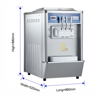 1.7kW工業冷蔵庫 2x5.8Lホッパー 12-18kg/h 生産速度 220-240V 電圧