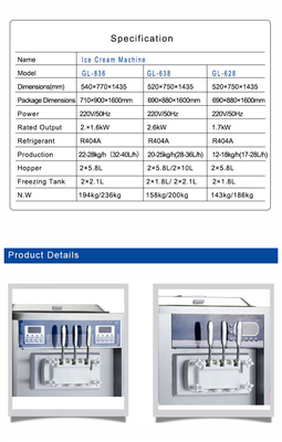 R404A 工業冷却装置 2x1.6kW 生産用出力 220-240V 電圧