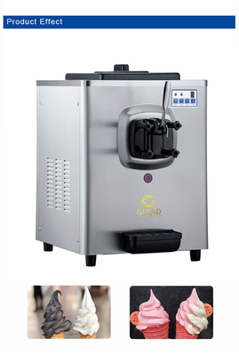 前冷却 軟いアイスクリームマシン 700W R134A 冷却剤 100-150カップ/時間
