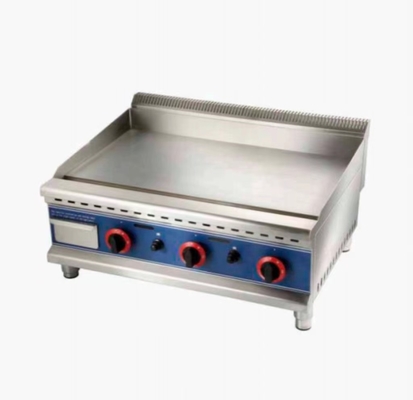 2800Pa のガス 圧力 の シルバー ガス グリッドル 0-100.C で 様々な 食品 を 調理 する