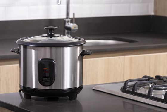 機械制御パネル付きの220V鉄米炊飯器 25L容量 0-100°Cで米を調理する