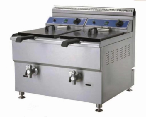レストラン料理用 0°C~300°Cの温度範囲の電気商用キッチンフライヤー