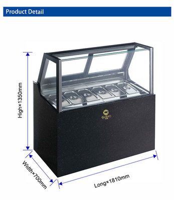 6トレイ 1/3 サイズ パン 100L 商用ホテル アイスクリーム機 扇風機 冷却 1100W 電力