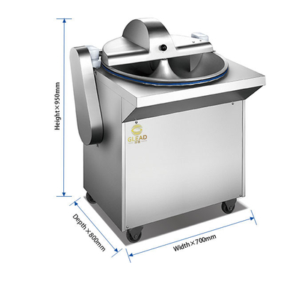 1.5KW 静かなベルト駆動ボウルカット機 300KG / H ホテル食品の準備のために