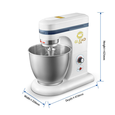 ホテルのキッチン用 7L 容量と安定銅モーターの 0.35KW 商用ケーキミキサー