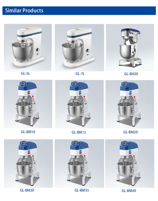 安定した商業用ケーキミキサー 0.35KW 電力 7L 容量 0.5KG / H 容量 14KG N.W