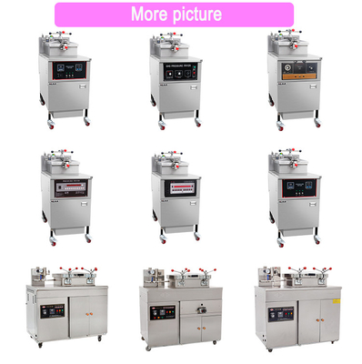25Lガスの圧力 フライドチキンマシン 0.65 Kw LGP/NG ガスの電力 オイルフィルター 160 KKg N.W.