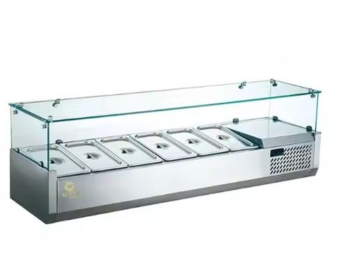 カウンターサラダステーション 新レストラン サラダサンドイッチ ステンレス鋼テーブル冷蔵庫